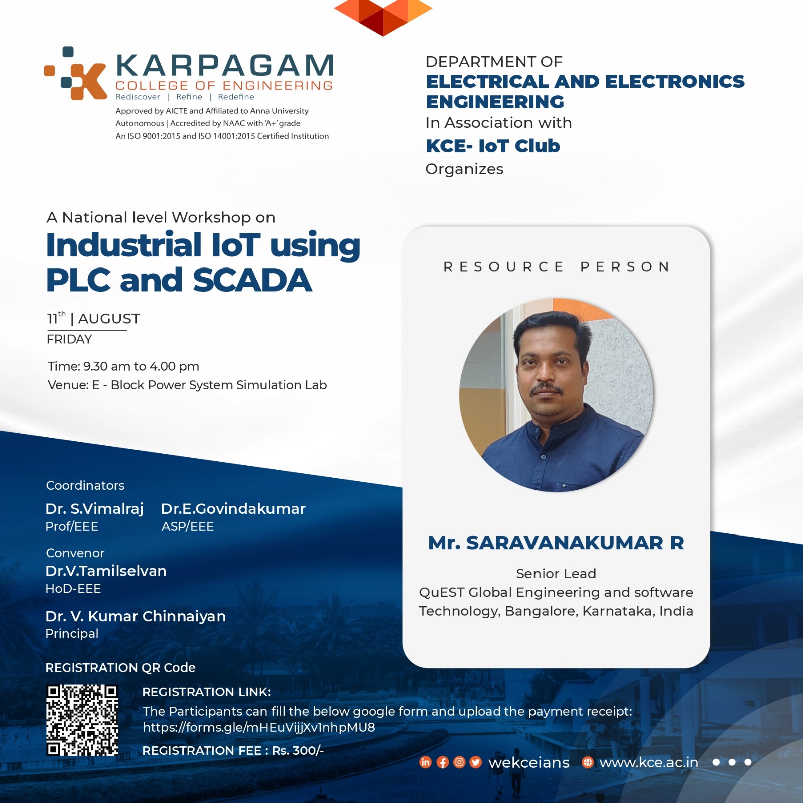 National Level Workshop on Industrial IoT using PLC and SCADA 2023